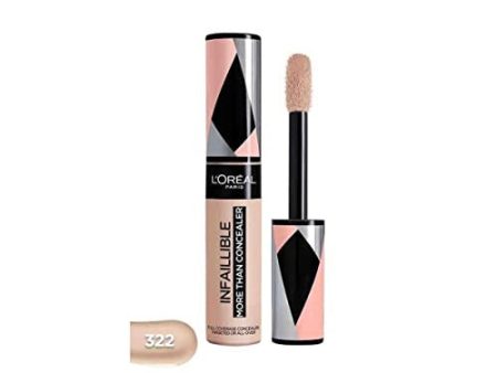 LOréal Paris - Infaillible More Than Concealer - Corrector y Base de Maquillaje 2 en 1 (322) Ivory 11ml (Paquete puede variar) Embalaje Deteriorado on Sale