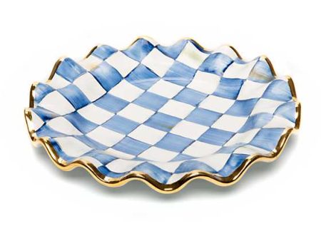 Royal Check Fluted Dinner Plate For Sale