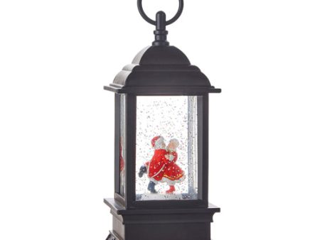 Dancing Santa & Mrs. Claus Musical Lantern For Discount