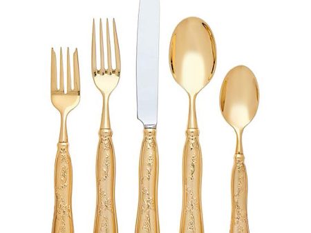 5 pcs Botticelli Gold Flatware Online now