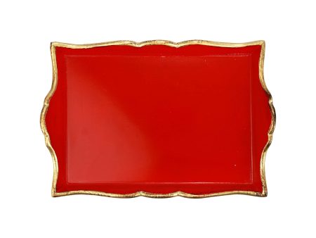 Florentine Red Tray For Sale