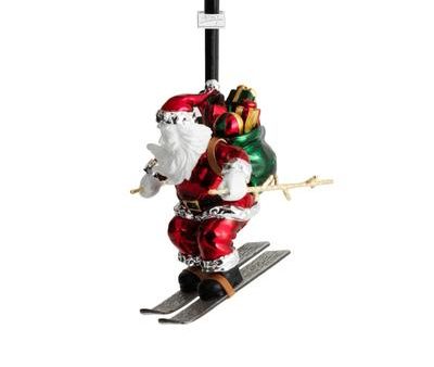 Skiing Santa Ornament Sale