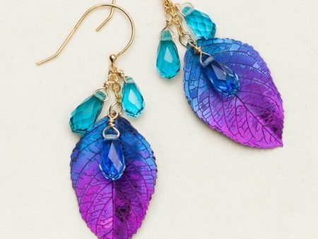 Cascading Elm Earrings Purple Online Sale