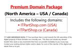 Domain Package (USA Canada): (URL www.) ITPartShop.com + ITPartShop.ca Supply